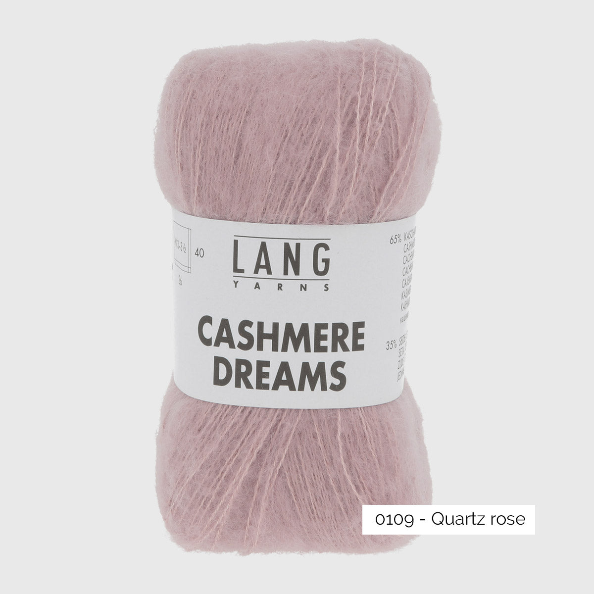 Echeveau de Cashmere Dreams de Lang Yarns, coloris 0109 Quartz Rose
