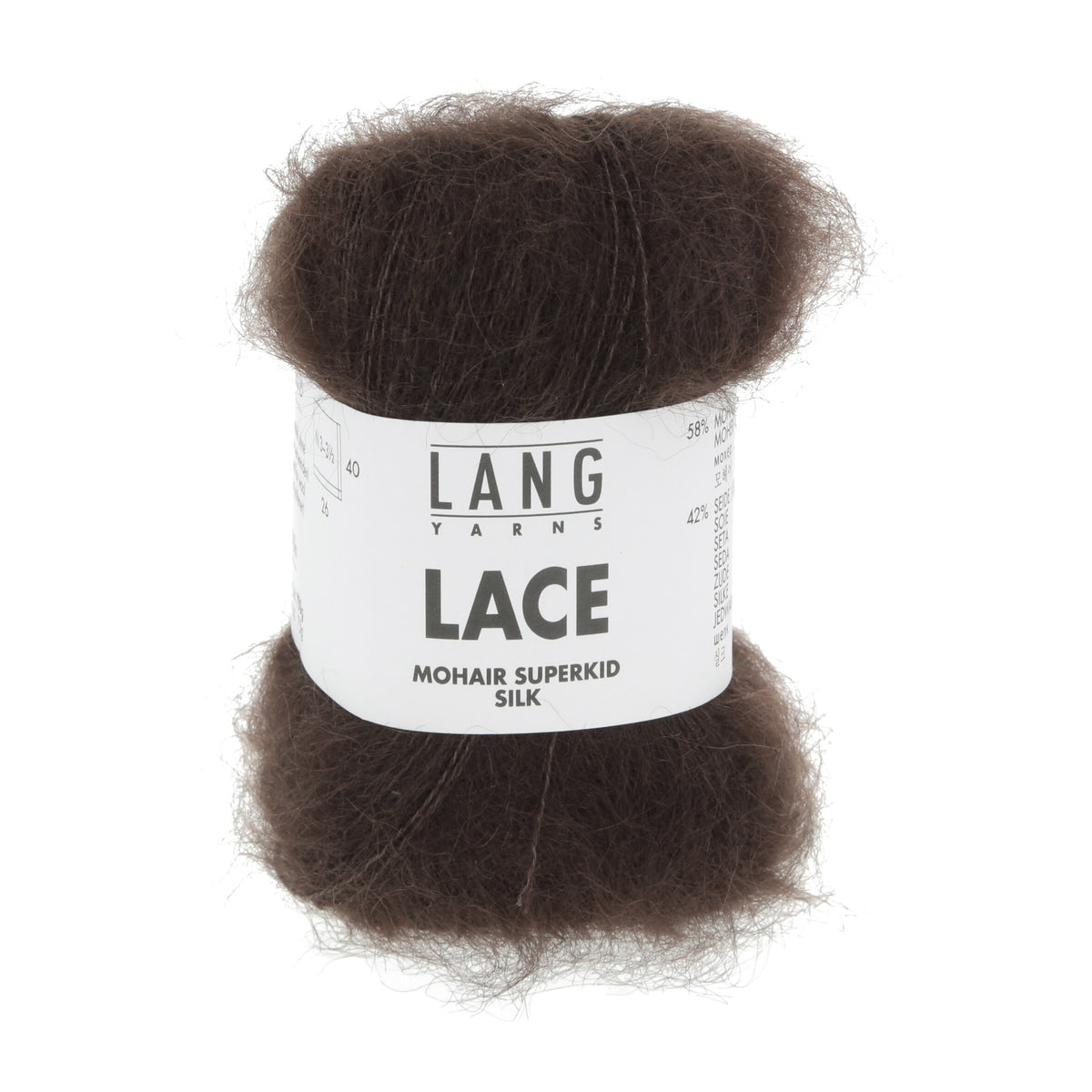 Mohair Lace de Lang Yarns, coloris 0268 Chocolat
