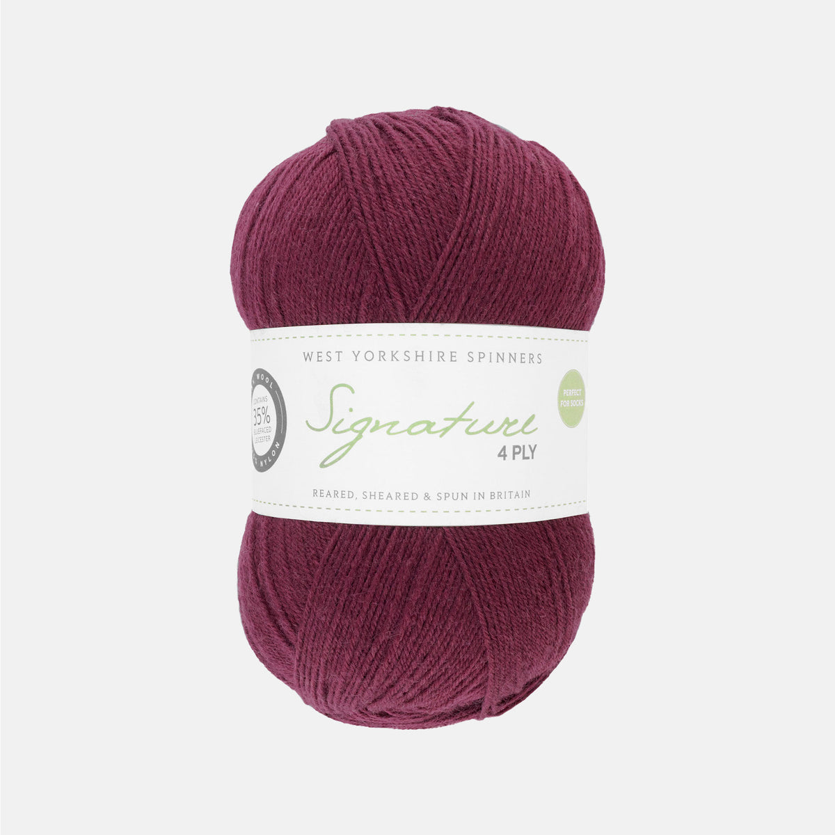Pelote de Signature 4ply de West Yorkshire Spinners (WYS) coloris 1300 Mulberry