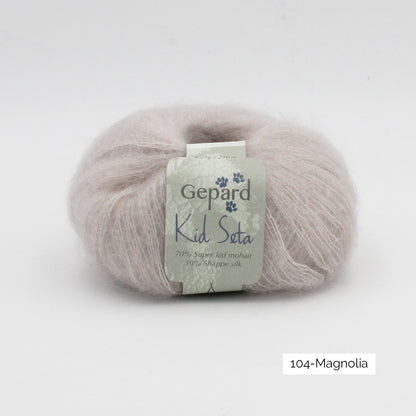 Kid Seta de Gepard Garn coloris 104 Magnolia