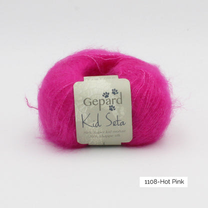Kid Seta de Gepard Garn coloris 1108 Hot Pink
