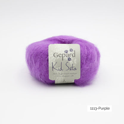 Kid Seta de Gepard Garn coloris 1113 Purple