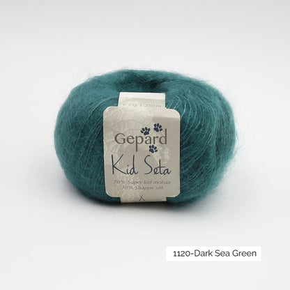 Kid Seta de Gepard Garn coloris 1120 Dark Sea Green