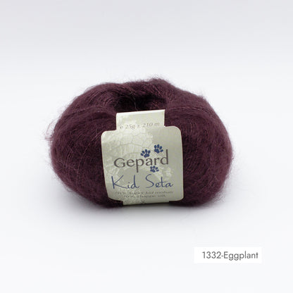 Kid Seta de Gepard Garn coloris 1332 Eggplant