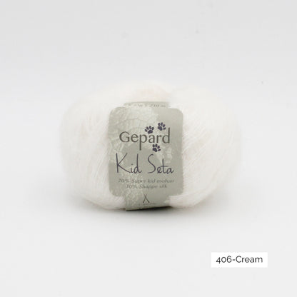Kid Seta de Gepard Garn coloris 406 Cream