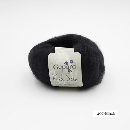 Kid Seta de Gepard Garn coloris 407 Black