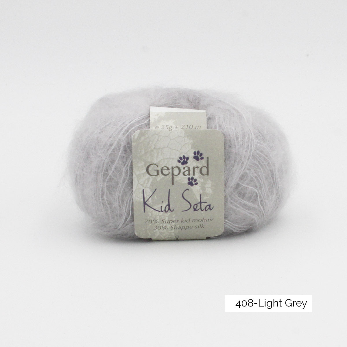 Kid Seta de Gepard Garn coloris 408 Light Grey