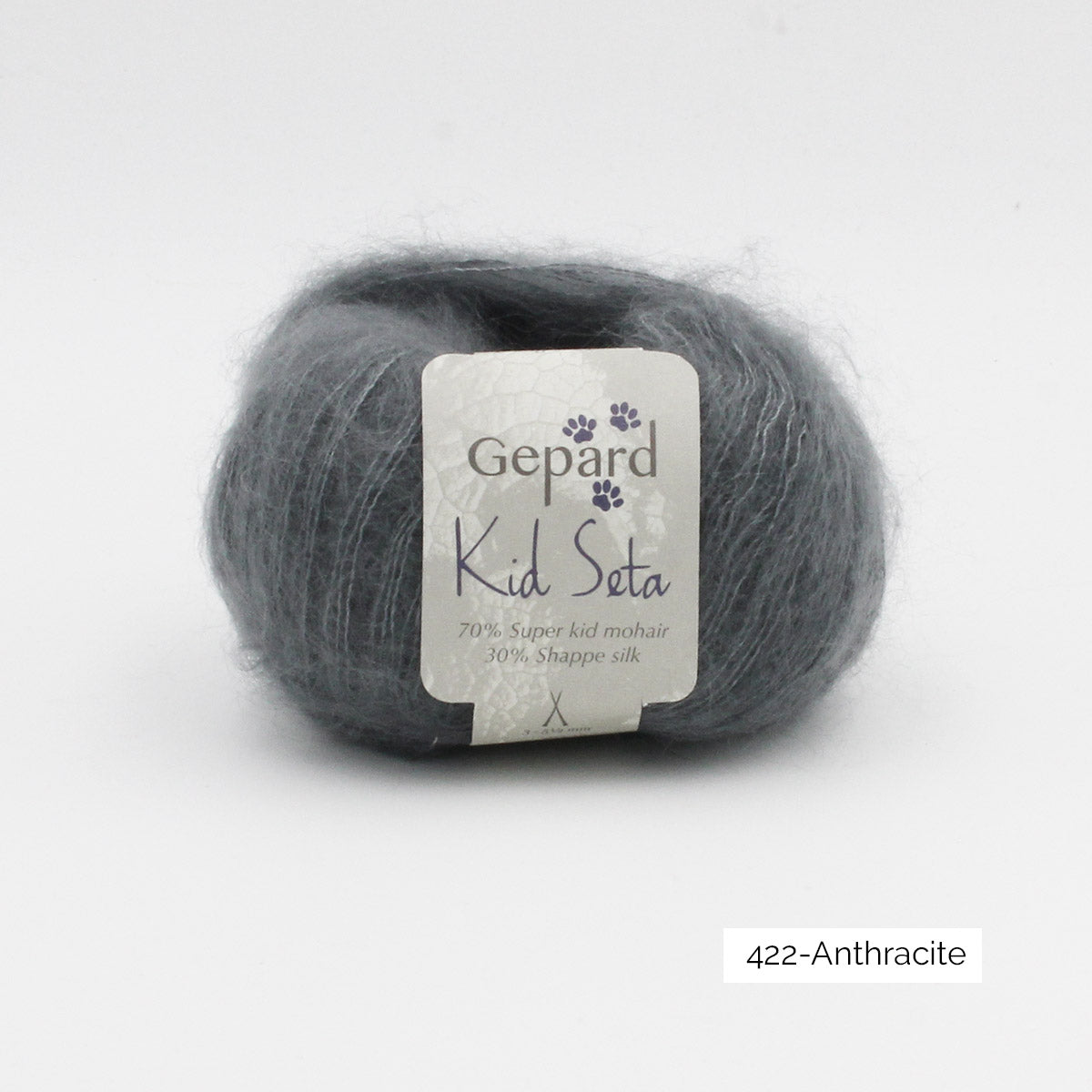 Kid Seta de Gepard Garn coloris 422 Anthracite