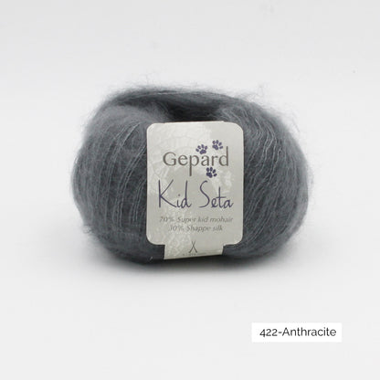 Kid Seta de Gepard Garn coloris 422 Anthracite