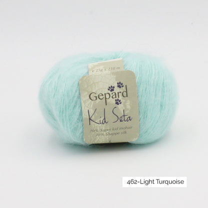 Kid Seta de Gepard Garn coloris 462 Light Turquoise