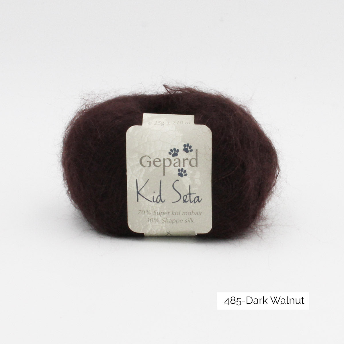 Kid Seta de Gepard Garn coloris 485 Dark Walnut
