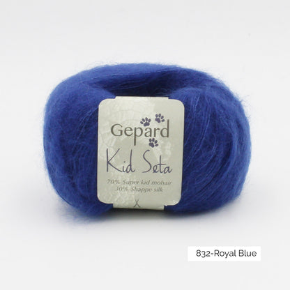 Kid Seta de Gepard Garn coloris 832 Royal Blue