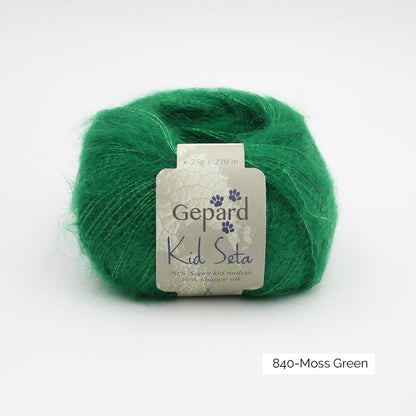 Kid Seta de Gepard Garn coloris 840 Moss Green