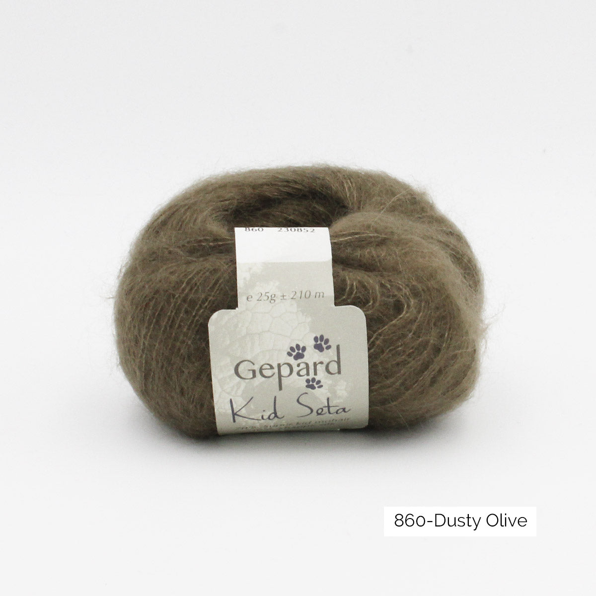 Kid Seta de Gepard Garn coloris 860 Dusty Olive