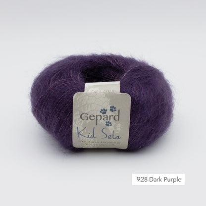 Kid Seta de Gepard Garn coloris 928 Dark Purple