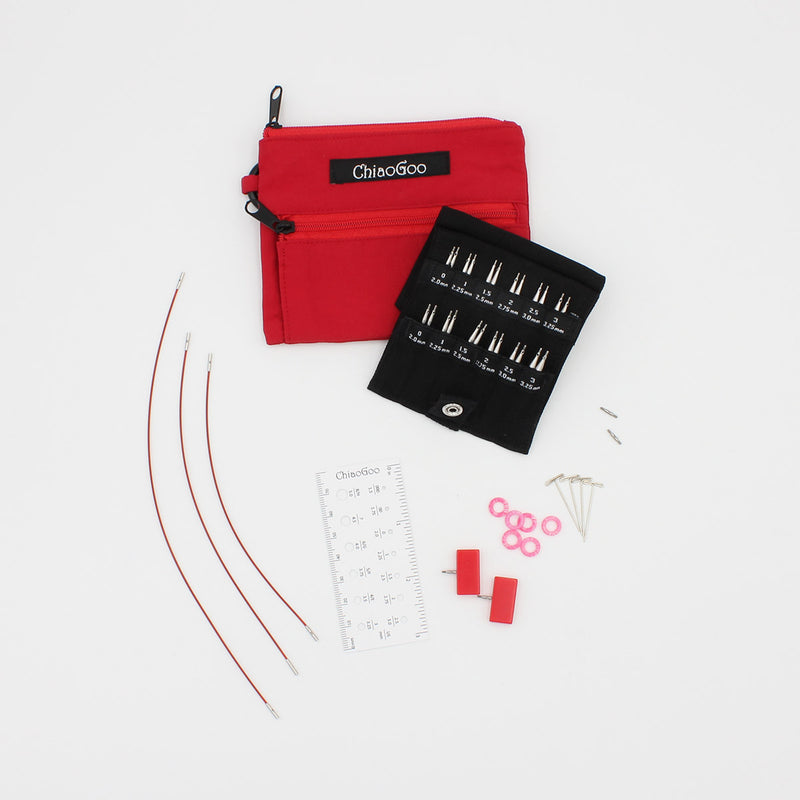 Kit Shorties Rouge 2" et 3" (de 2 à 3,25 mm) - ChiaoGoo