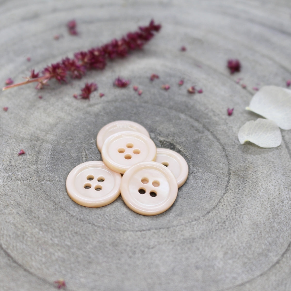 Boutons Bliss d'Atelier Brunette, coloris Powder