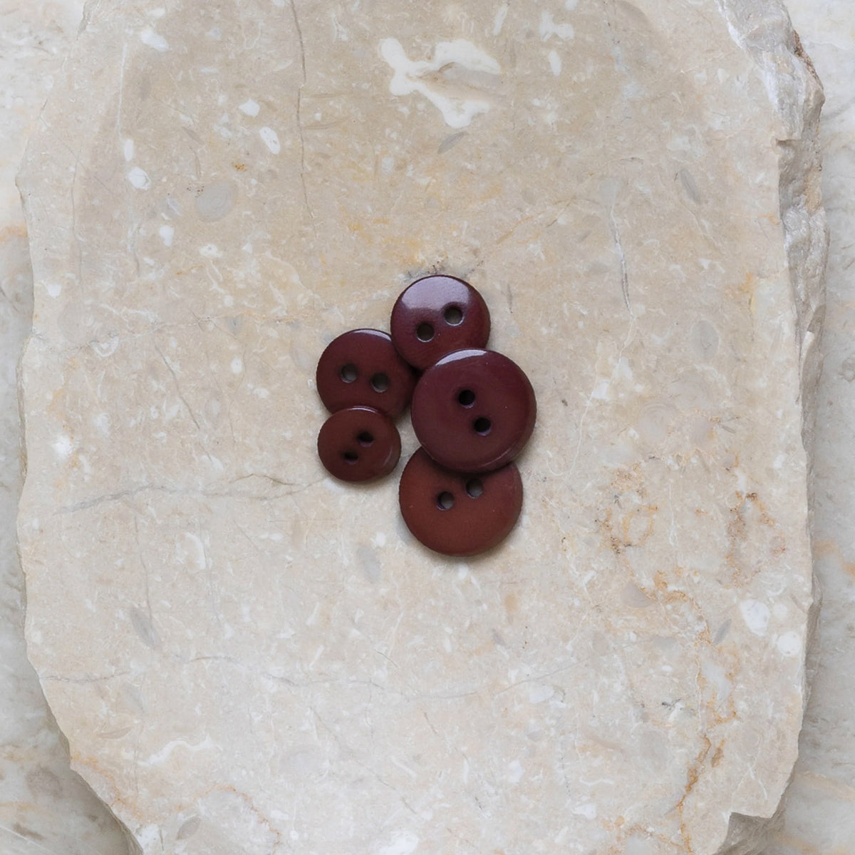 Boutons Classic Shine d'Atelier Brunette coloris Rust / Crispy Brownie