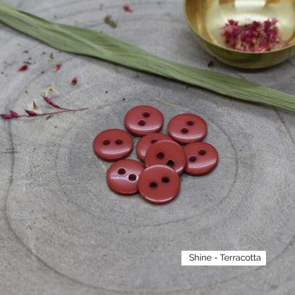 Boutons Classic Shine d'Atelier Brunette coloris Terracotta
