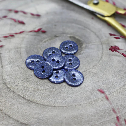Boutons Glitter d'Atelier Brunette coloris Cobalt