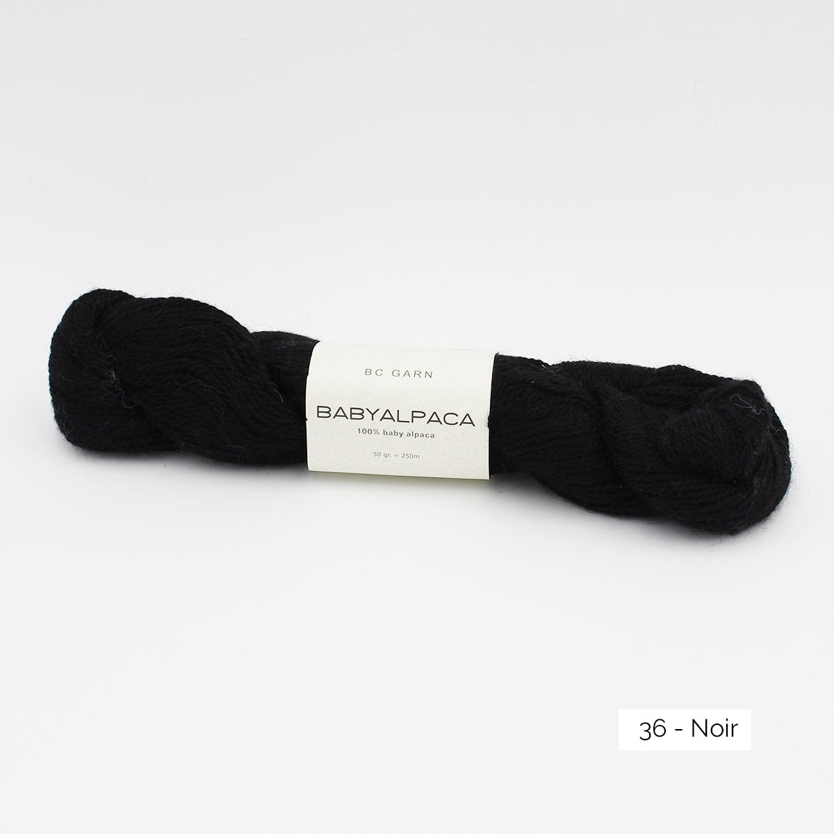 Echeveau de Baby Alpaca de BC Garn, coloris 36 Noir