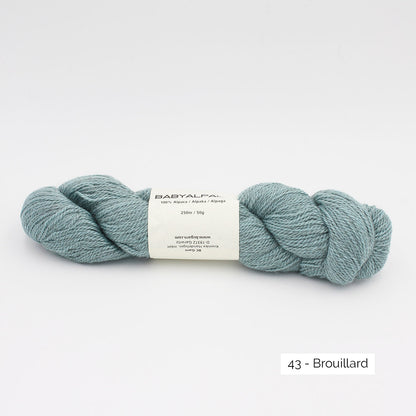 Echeveau de Baby Alpaca de BC Garn, coloris 43 Brouillard