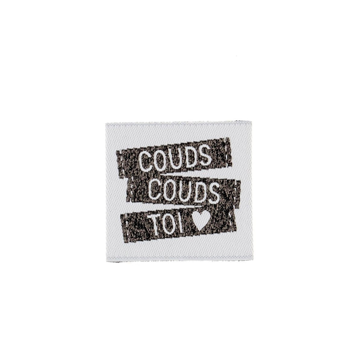 Etiquette à coudre de Bohin, modèle Couds couds toi