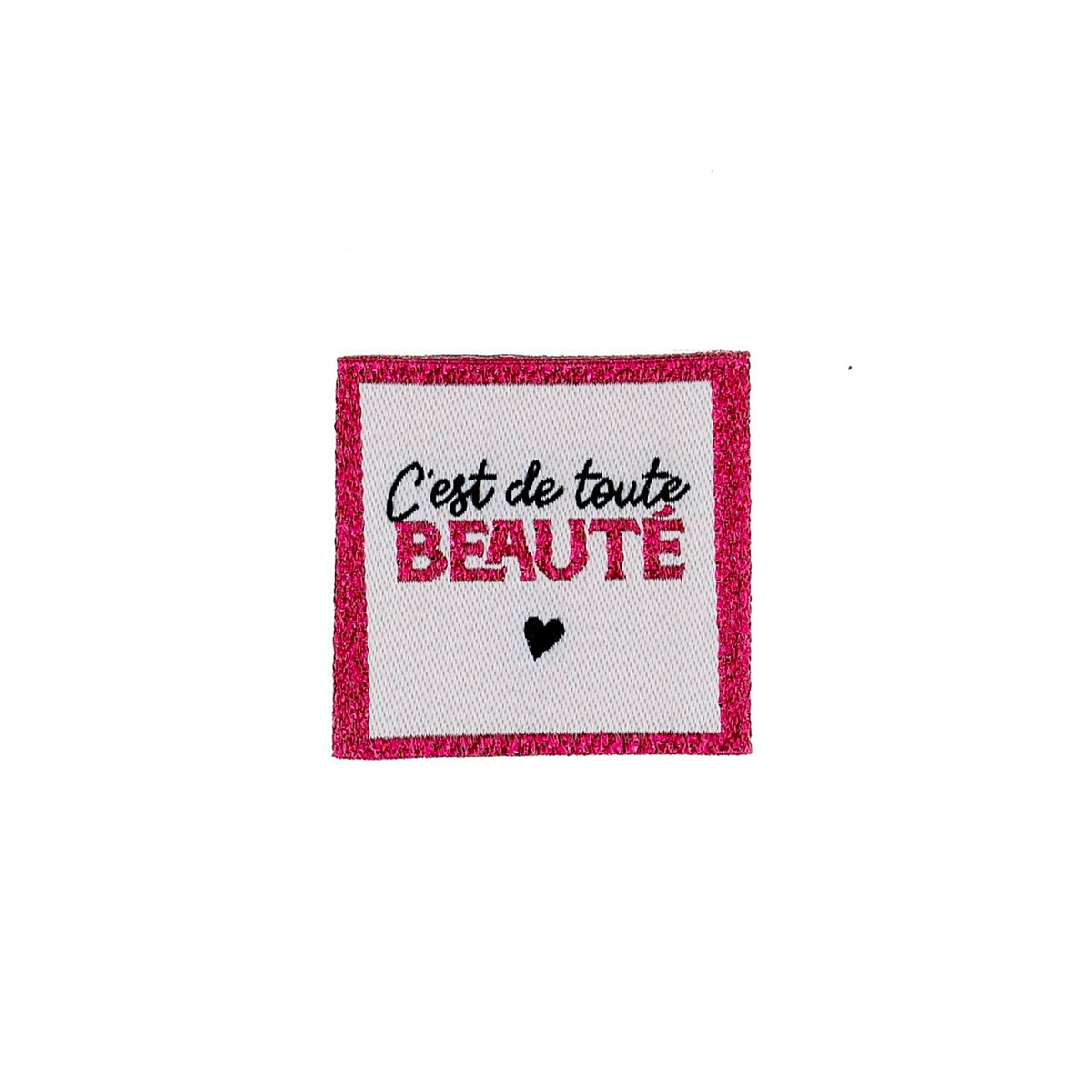 Etiquette à coudre de Bohin, modèle C'est de toute beauté