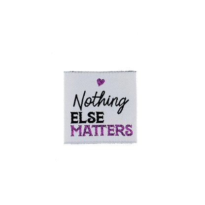 Etiquette à coudre de Bohin, modèle Nothing else matters