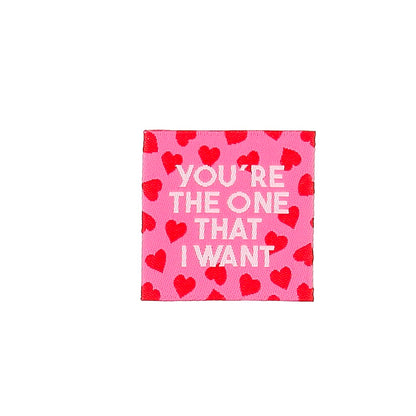 Etiquette à coudre de Bohin, modèle You're the one that I want