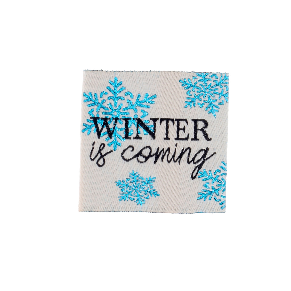 Etiquette à coudre de Bohin, modèle Winter is coming