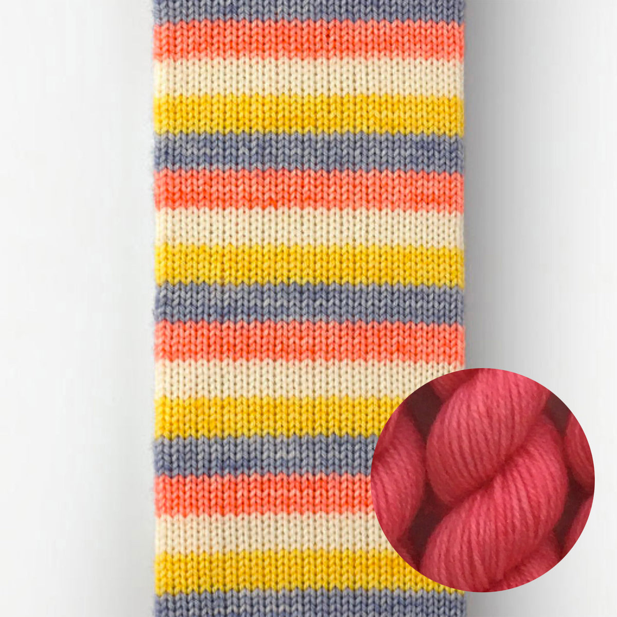 Kit de laine à chaussettes Le Bruit des Aiguilles, coloris Little Miss Sunshine / mini Corail