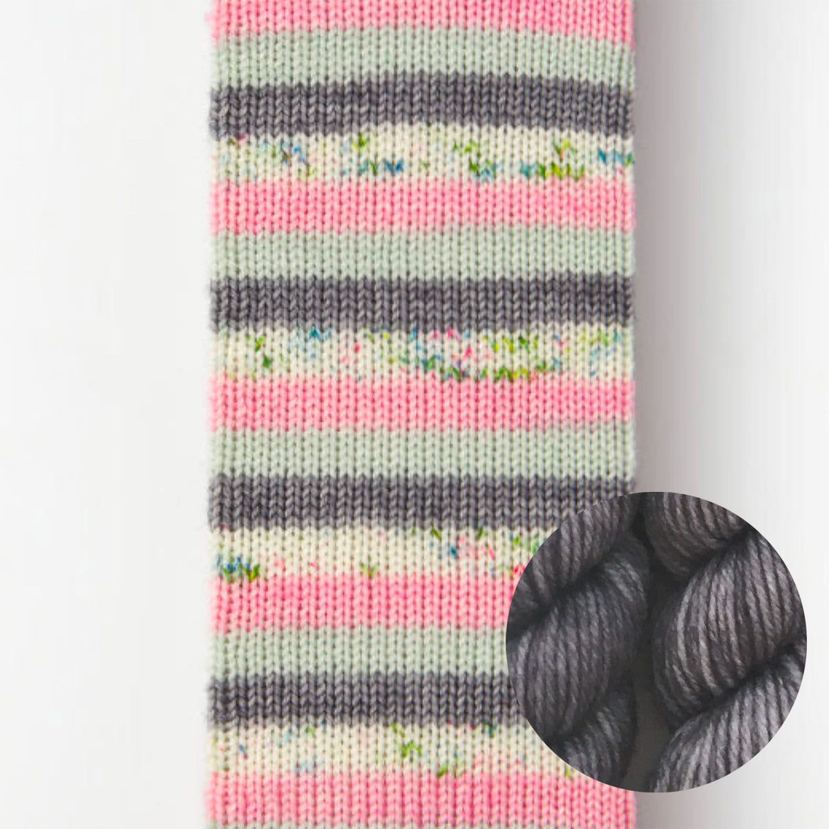Kit de laine à chaussettes Le Bruit des Aiguilles, coloris New Slang / mini Gris