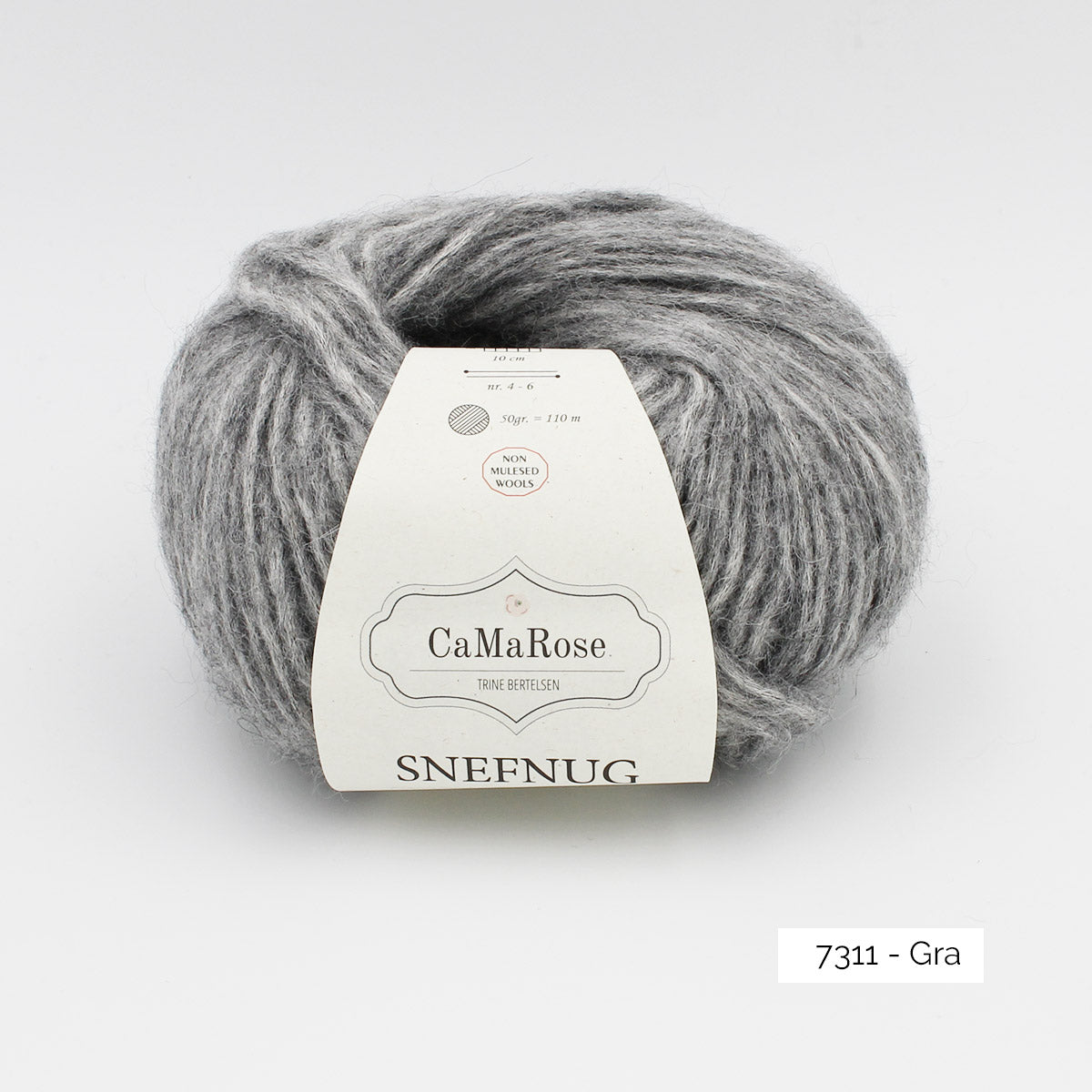 Pelote de Snefnug de CaMaRose coloris 7311 Gra (gris moyen)