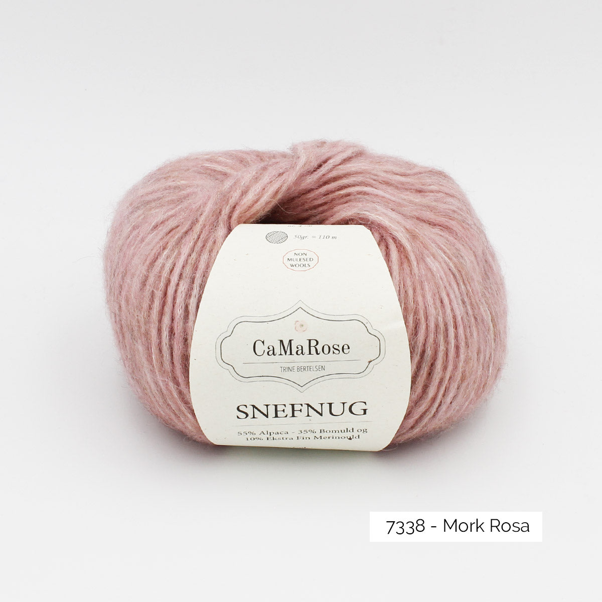 Pelote de Snefnug de CaMaRose coloris 7338 Mork Rosa