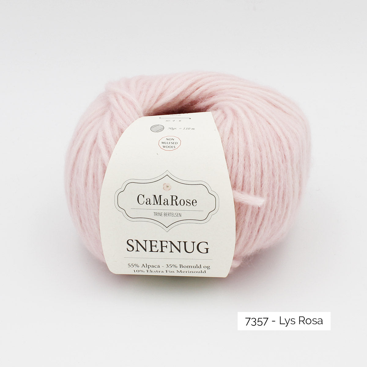 Pelote de Snefnug de CaMaRose coloris 7357 Lys Rosa (rose clair)