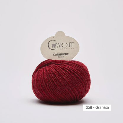 Pelote de Classic de Cardiff Cashmere coloris 628 Granata 