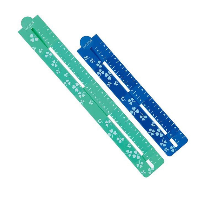 Jeu de deux règles magnétiques pour lire les grilles de tricot de la marque Clover (référence 3164)