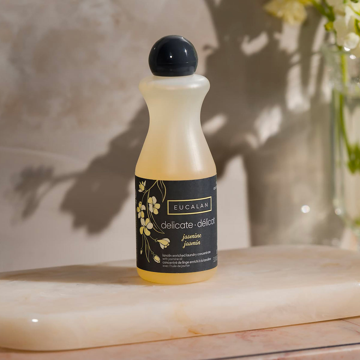 Lessive pour lainage sans rinçage Eucalan, flacon de 100ml, senteur Jasmin