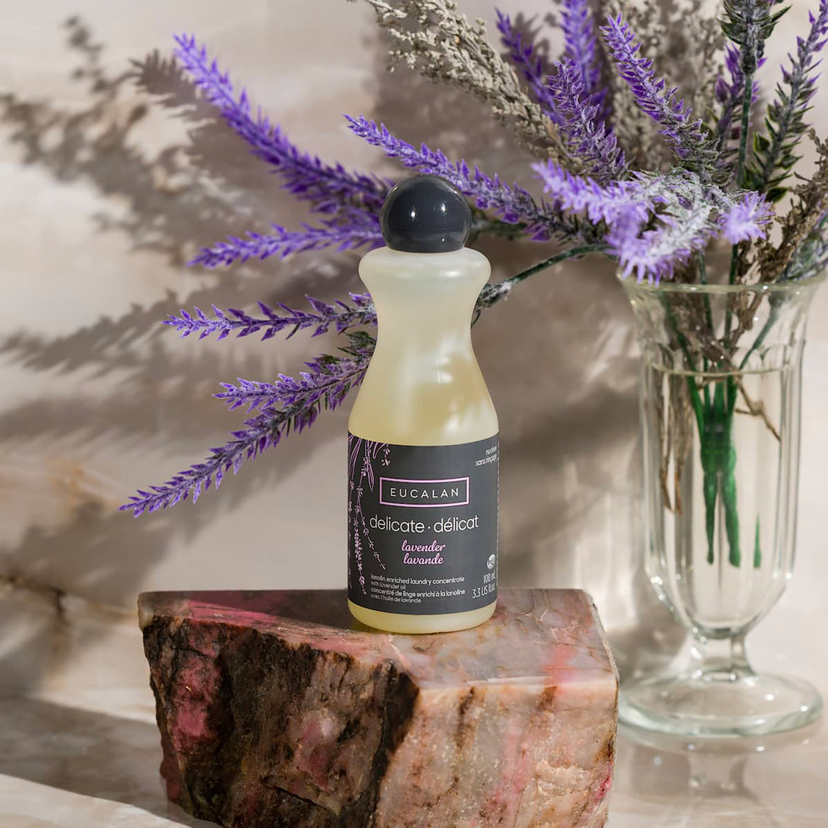 Lessive pour lainage sans rinçage Eucalan, flacon de 100ml, senteur Lavande