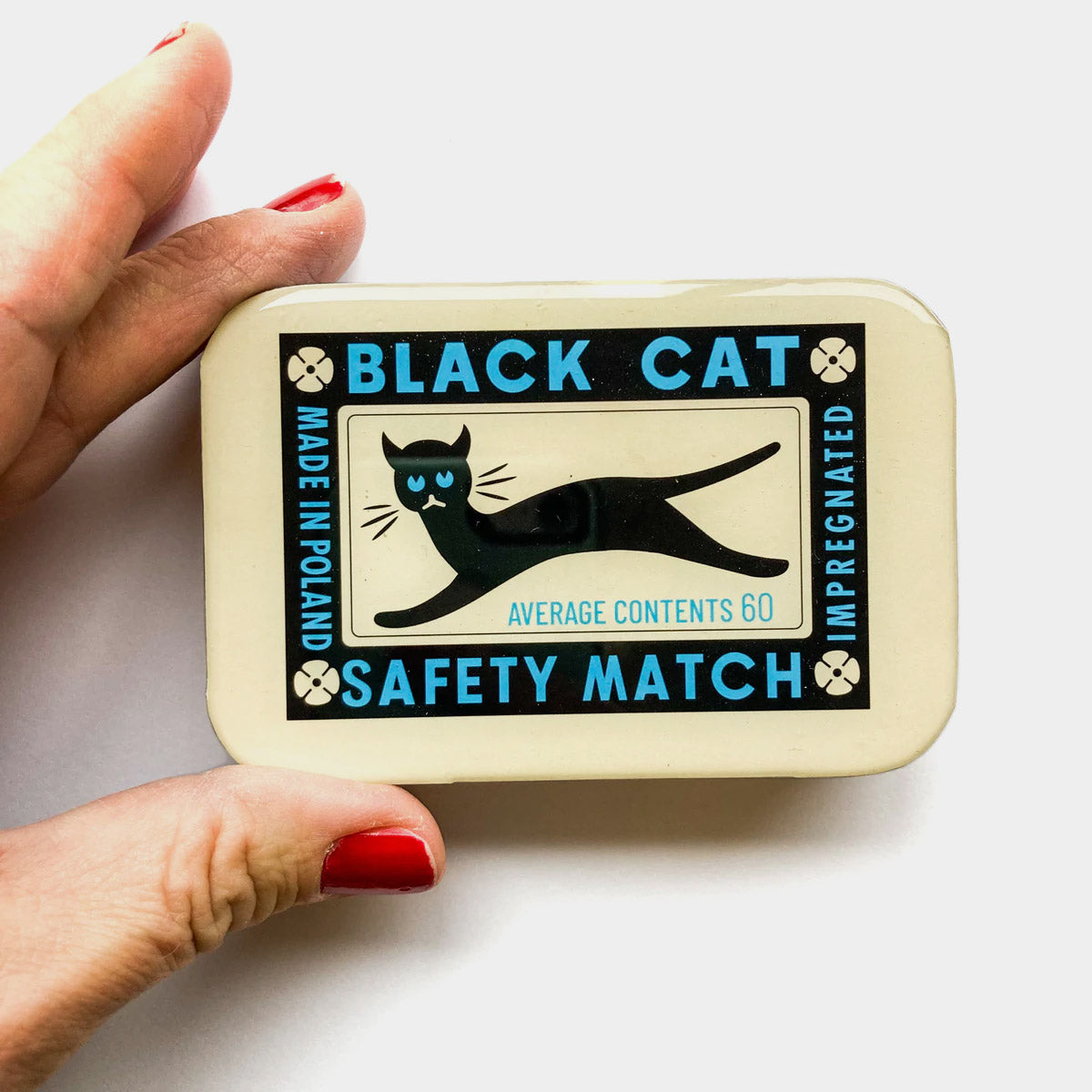 Boîte de rangement métallique Firefly Notes, modèle Black Cat, taille Large