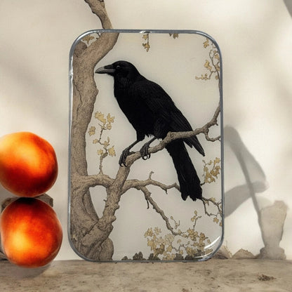 Boîte de rangement métallique Firefly Notes, modèle Black Crow, taille Large