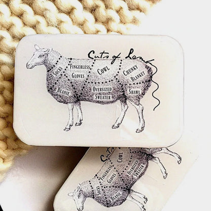 Boîte de rangement métallique Firefly Notes, modèle Cuts of Lamb, taille Large