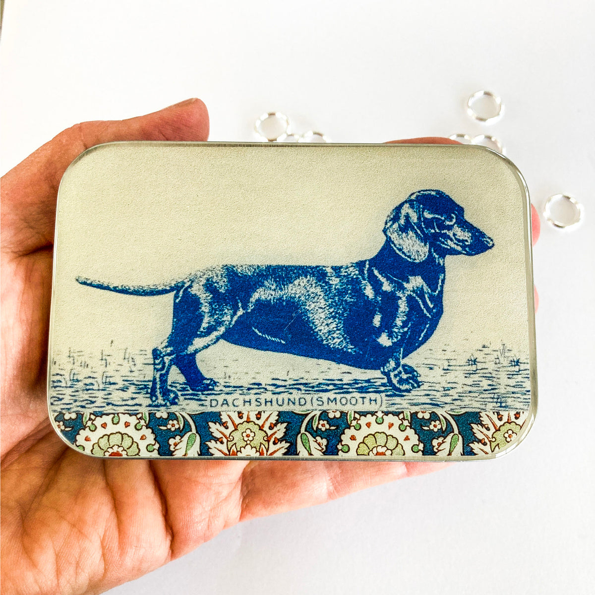 Boîte de rangement Firefly Notes, modèle Dachshund, taille Large