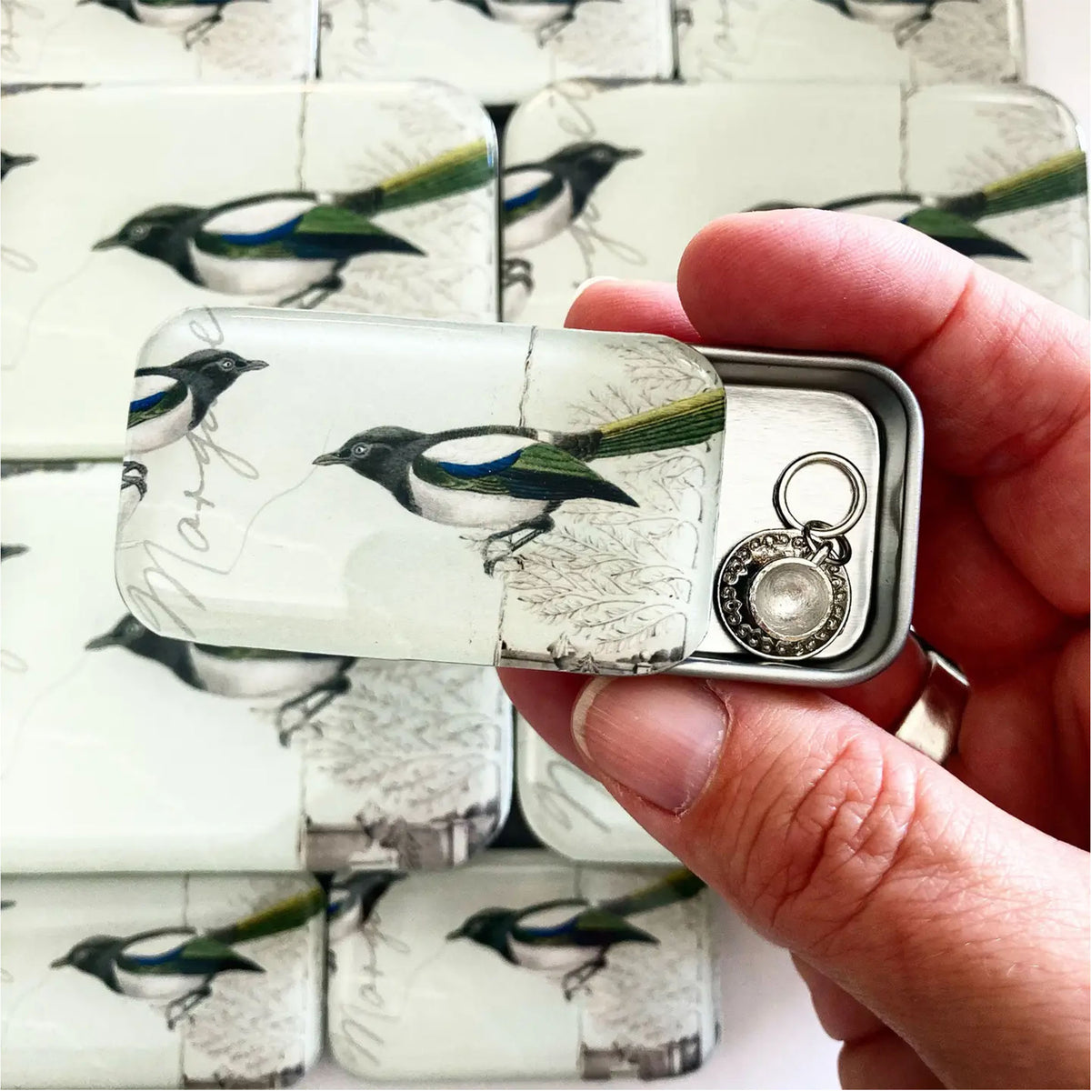 Boîte de rangement Firefly Notes, modèle Magpies Two, taille Small