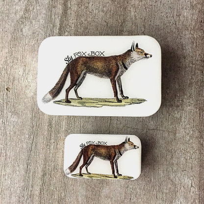 Boîte de rangement Firefly Notes, modèle Sly Fox, taille Large (haut) et Small (bas)