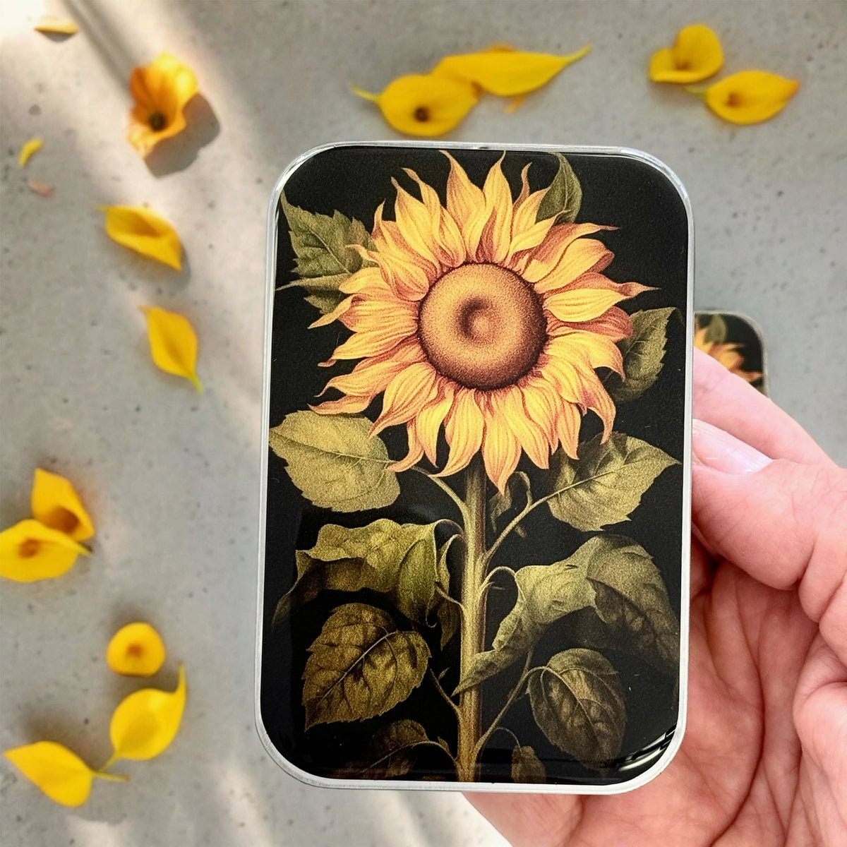 Boîte de rangement Firefly Notes, modèle Sunflower, taille Large