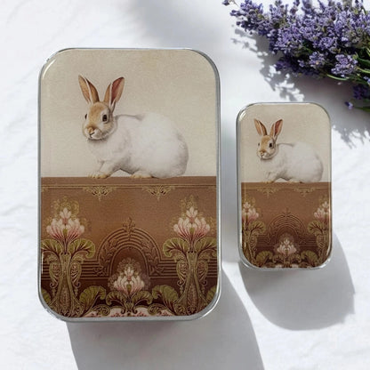 Boîte de rangement Firefly Notes, modèle Sweet White Bunny, taille Large