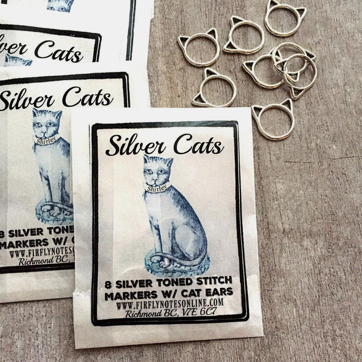 Anneaux marqueurs Firefly Notes modèle Cat (medium ou large silver)