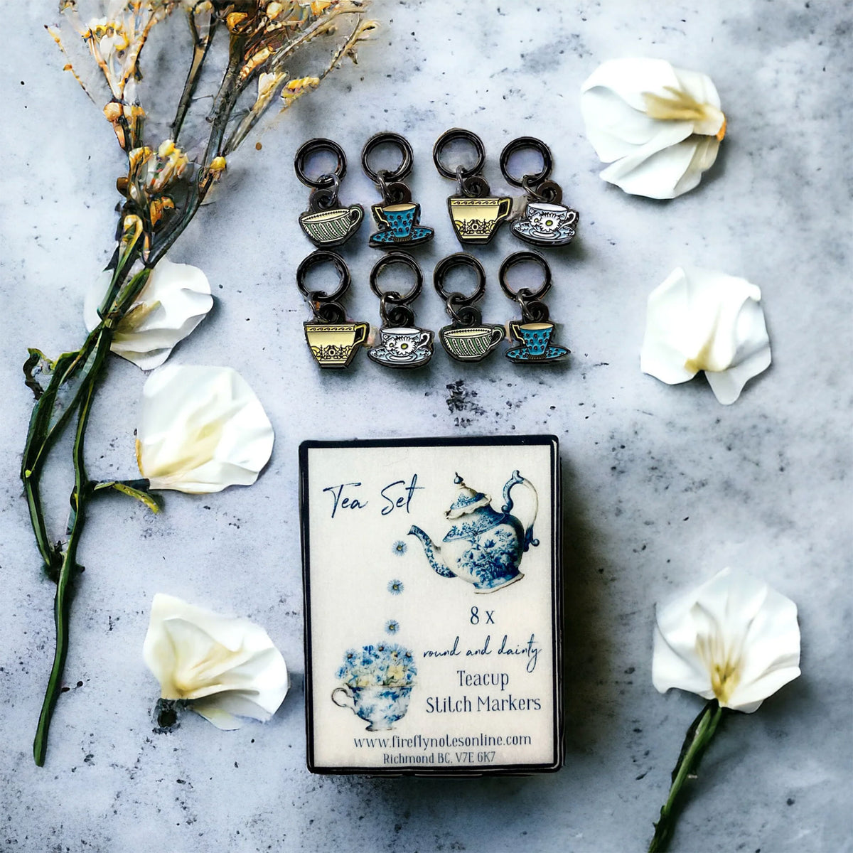 Anneaux marqueurs Firefly Notes modèle Tea Party